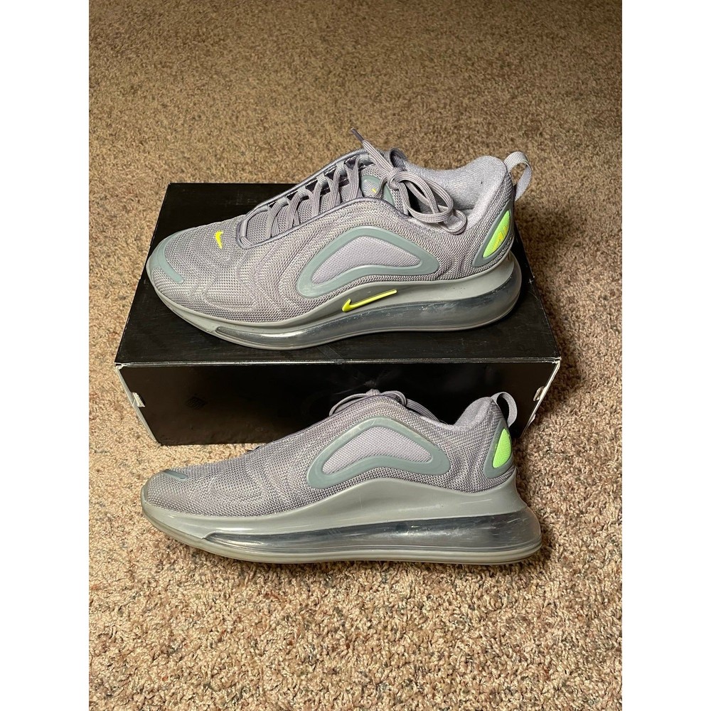 Nike Air Max 720 Cool Grey/Volt Green Size 8 Men’s/9.5 Women’s Lightly Used With